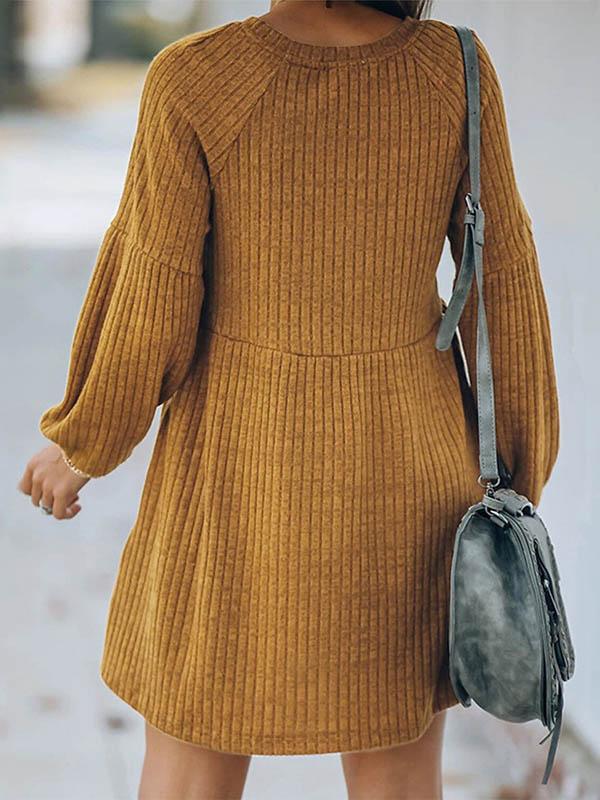 Knitted Long Sleeve Dress
