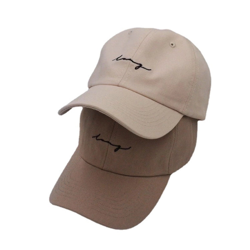 Unisex Minimalist Graffiti Embroidery Wide Eaves Baseball Cap