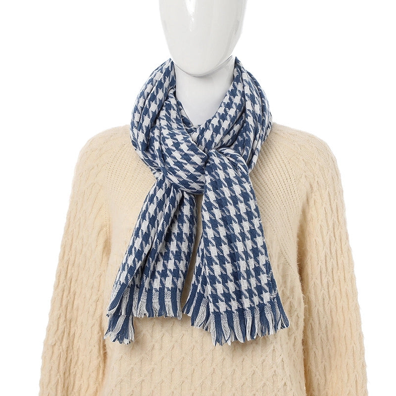 Women's Minimalist Classic Style Color Block Acrylic Polyester Scarf