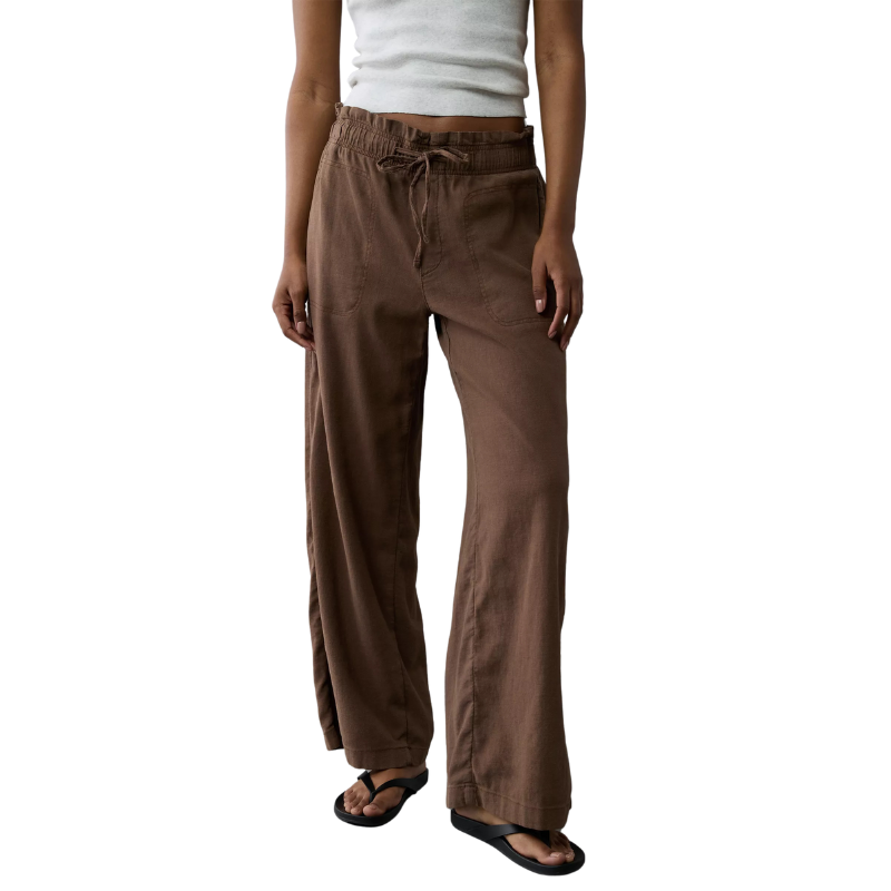 Dreamy Drape Linen Blend Pull On Pant