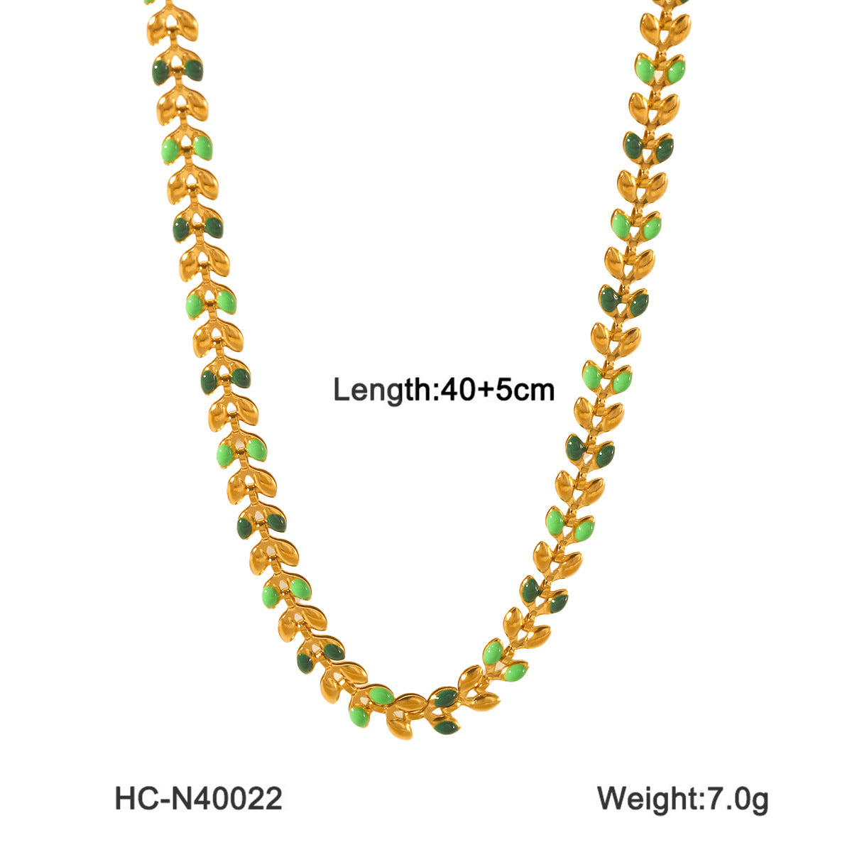 Stainless Steel Chain Small Daisy Olive Branch Butterfly Color Oil Drop Necklace Female Fashion All-Match Titanium Steel Bracelet
