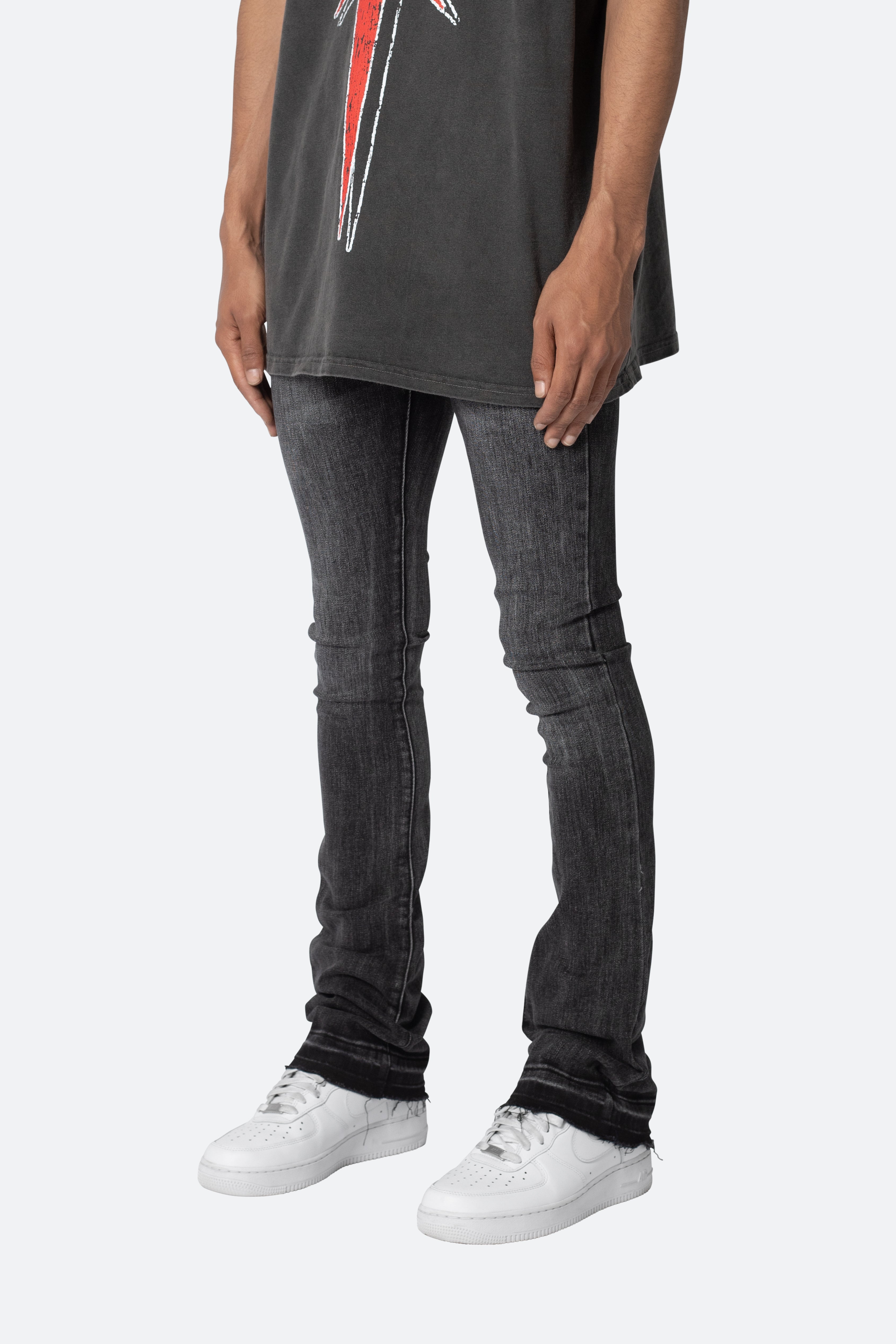 X514 Skinny Stacked Denim - Washed Black