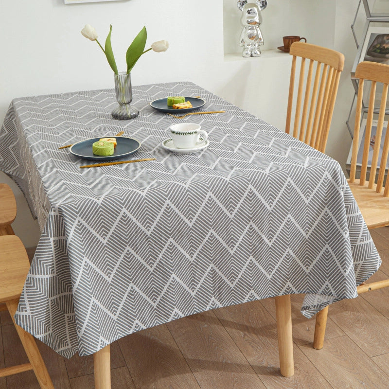 Modern Style Minimalist Stripe Tree Watermelon Polyester Cotton Polyester Tablecloths