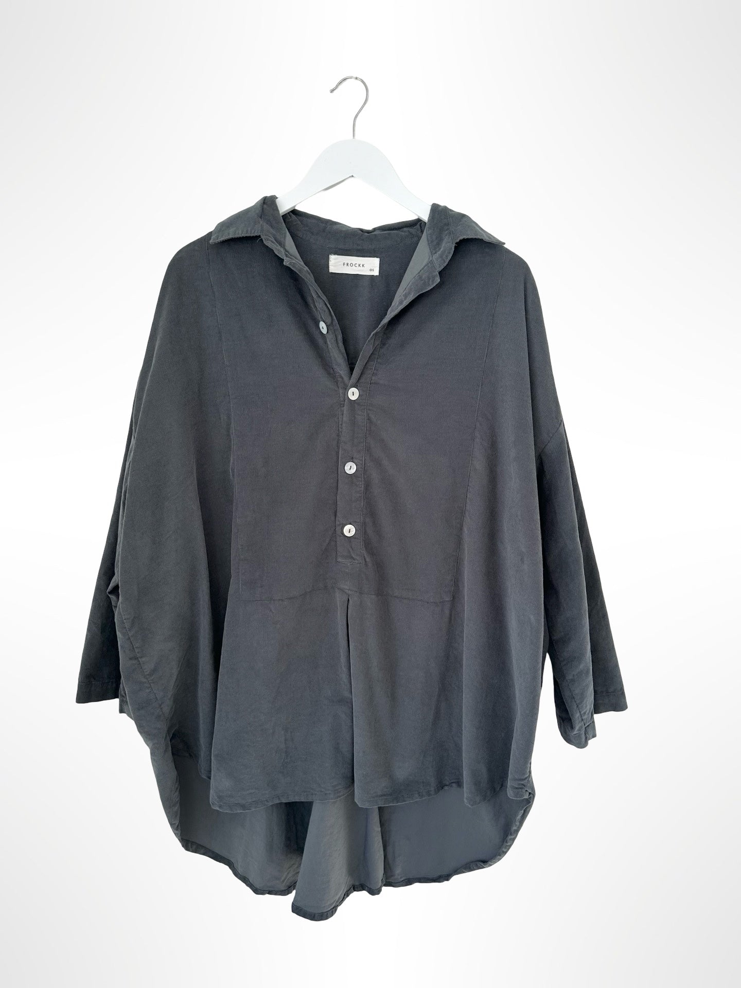megan shirt - charcoal cord