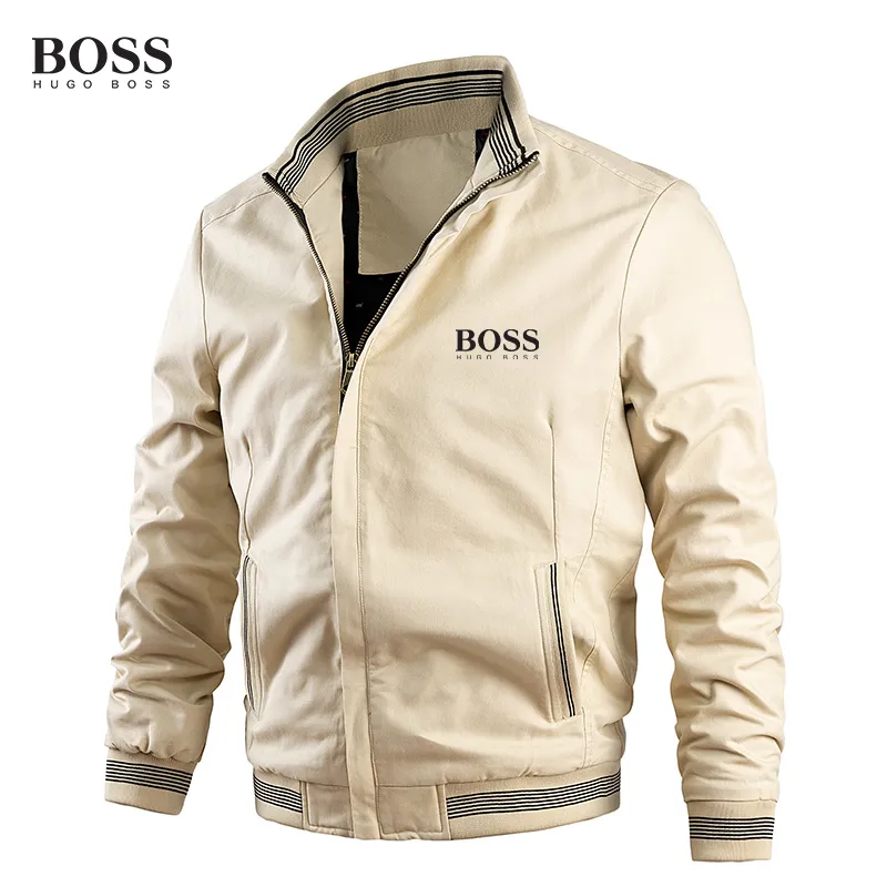 BOSS Zip Pocket Stand Collar Jacket