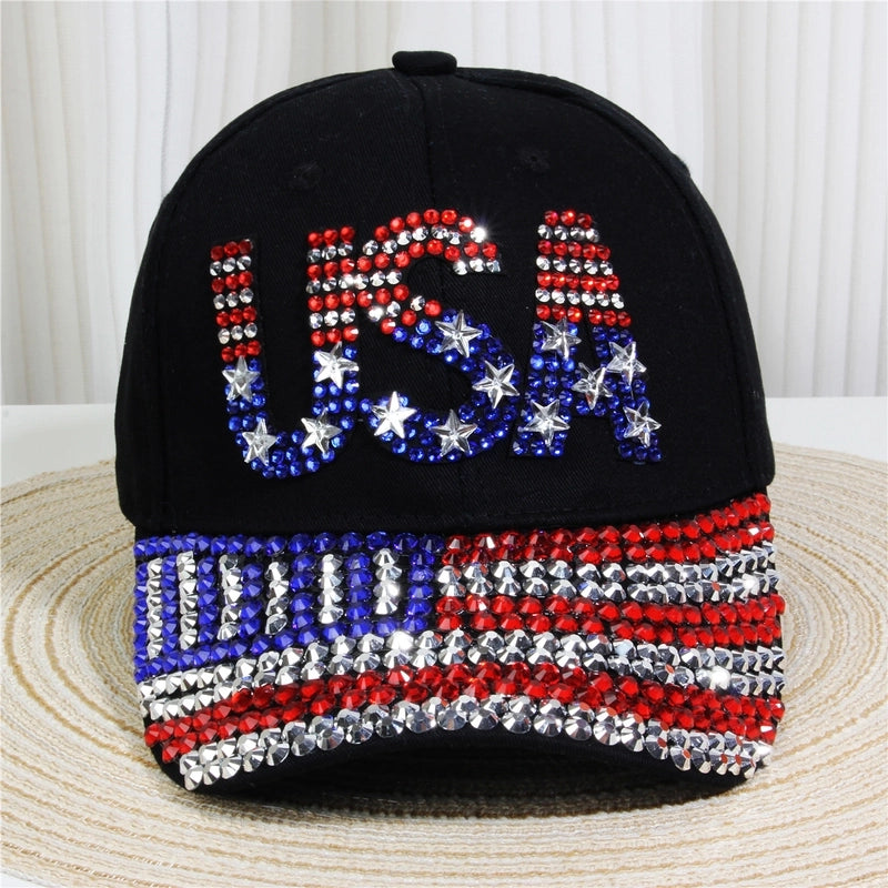 Unisex Minimalist Classic Style Letter Usa Butterfly Curved Eaves Baseball Cap