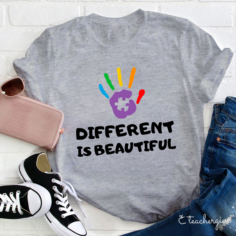 Different Is Beautiful Teacher T-Shirt