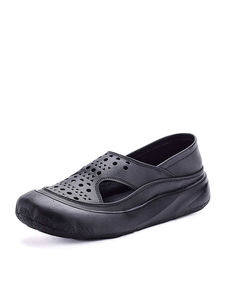 Women Summer Casual Genuine Leather Flat Sandals