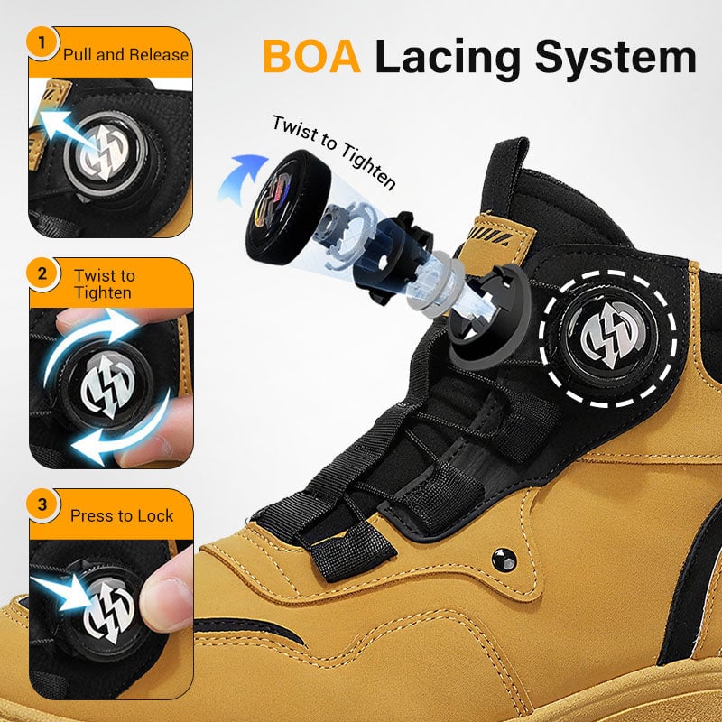 ⏳Time-limited Special⏰Men's outdoor swivel buckle work shoes（Waterproof, Anti-slip,Comfortable and Breathable）
