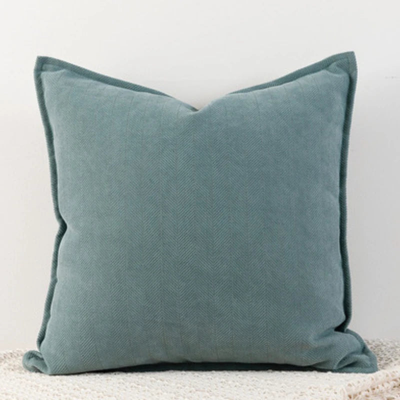 Alden Thickened Solid Cushion Cover - Milk tea