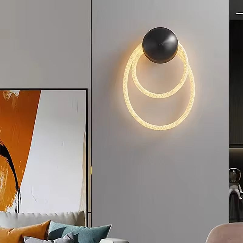 Modern Brass LED Ring Wall Light