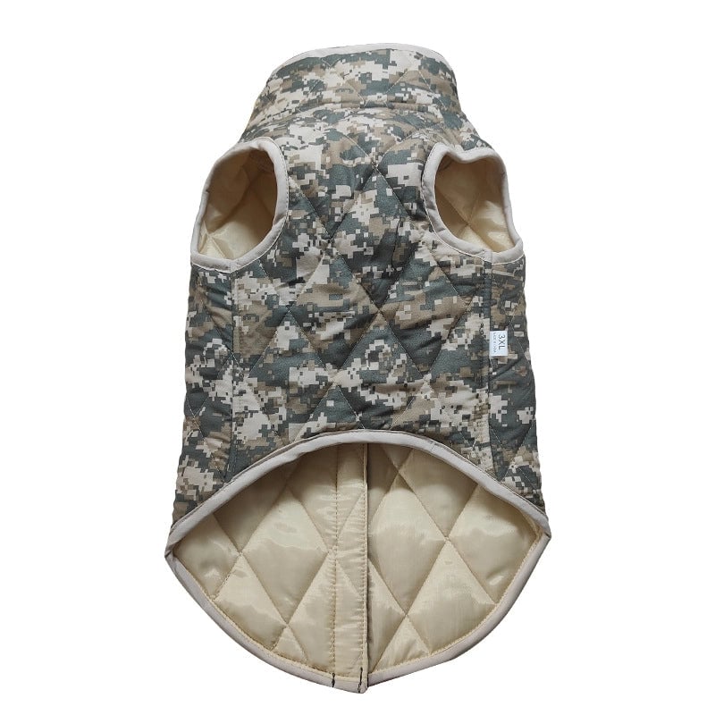 Dog Clothes Autumn And Winter Quilted Thickened Vest VIP Golden Retriever DEMU Warm Clothes Pet Clothing