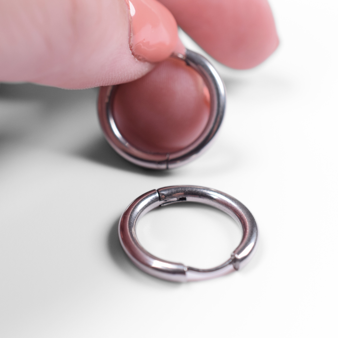 14mm Classic hoops - Silver