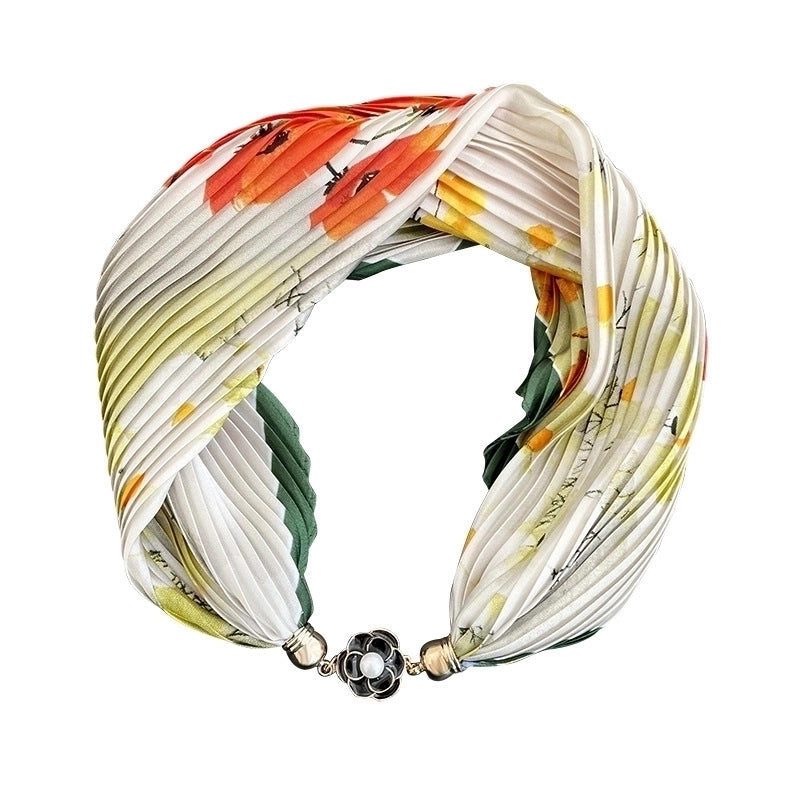 Women's Cute Sweet Minimalist Color Block Polyester Printing Silk Scarf