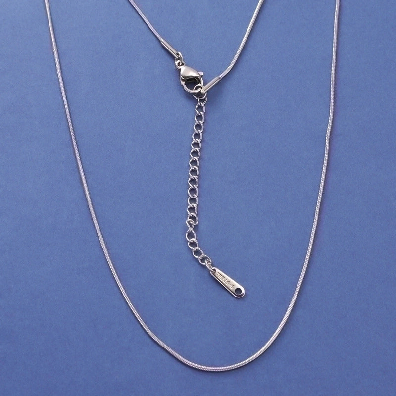 Fashion Solid Color Stainless Steel Plating Necklace