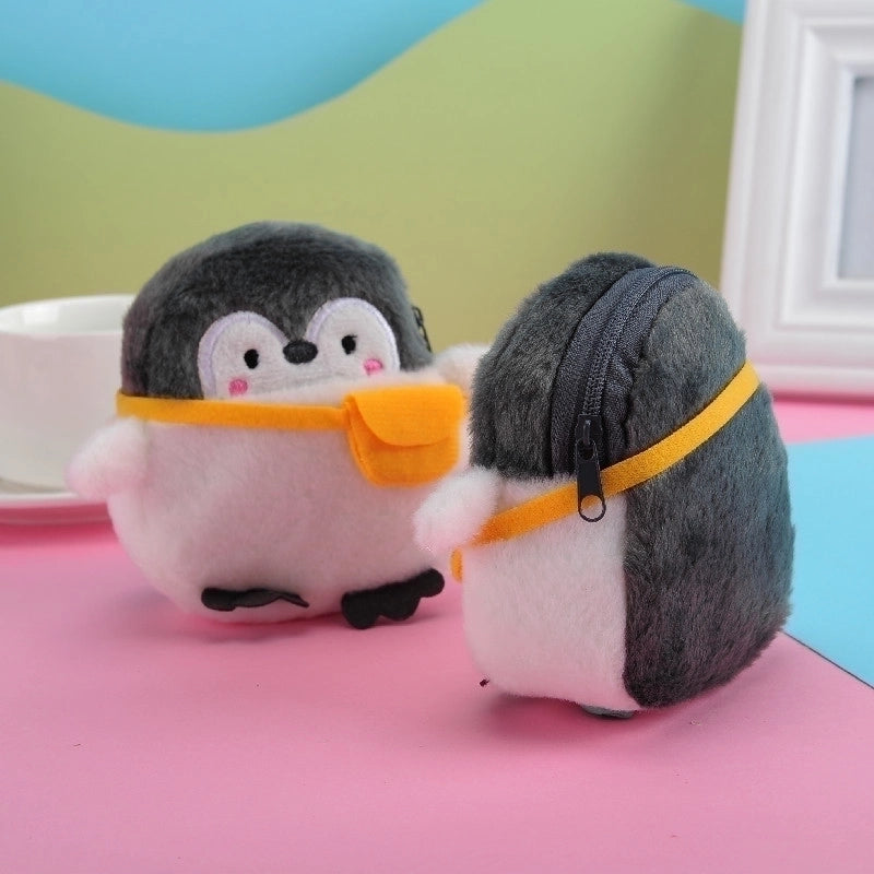 Unisex Animal Plush Zipper Coin Purses