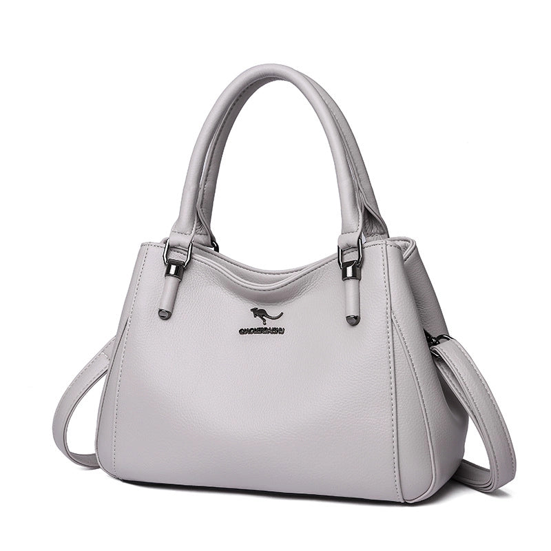 Women's Medium Pu Leather Solid Color Elegant Vintage Style Square Zipper Crossbody Bag