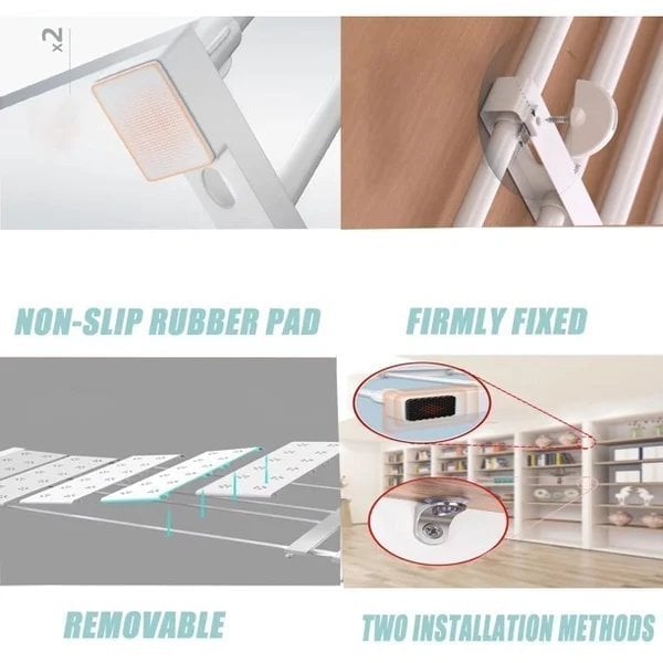 ⚡Hot Sale⚡Expandable Closet Tension Shelf Storage Rack for Wardrobe. Kitchen. Bathroom