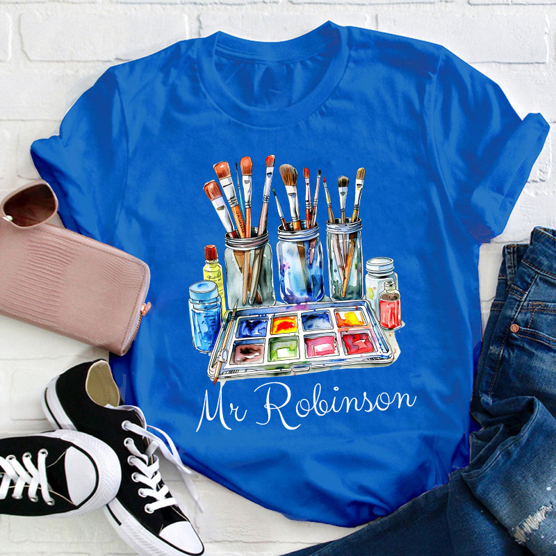 Personalized Let's Make Some Art Teacher T-Shirt