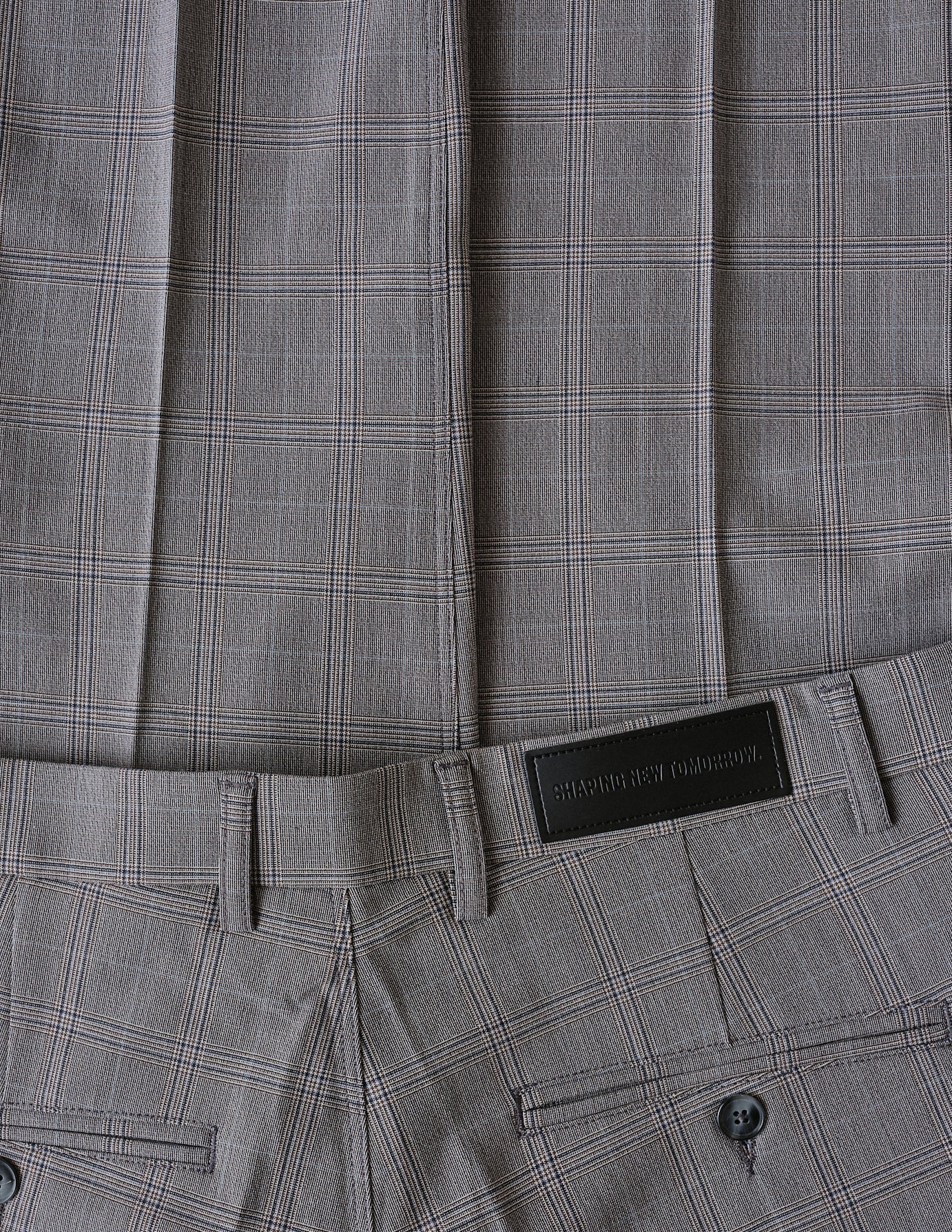 Suit Checked Pants Regular Sterling Grey