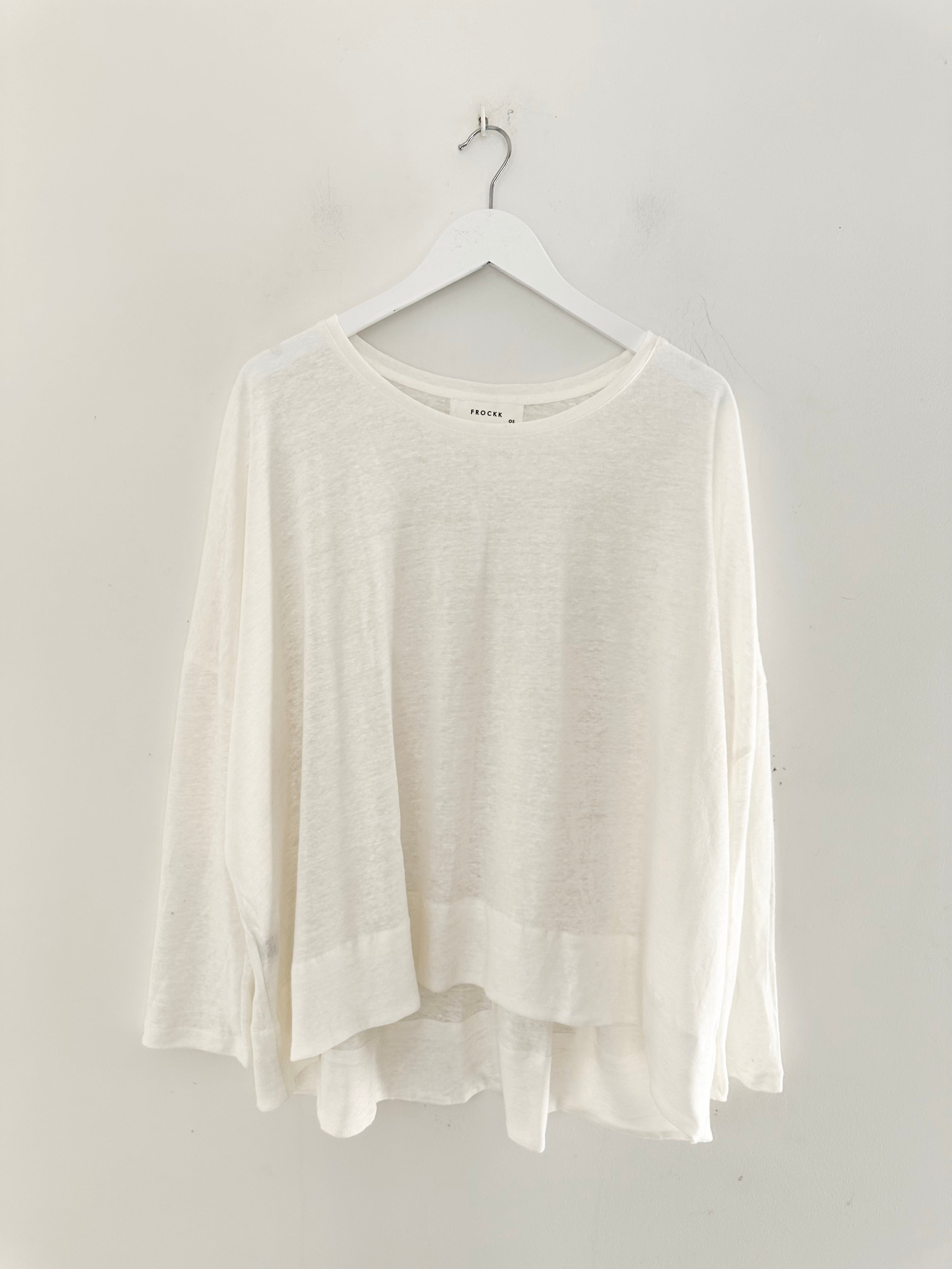 nina top - ivory linen knit