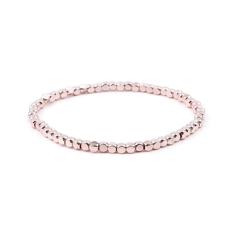 Minimalist Geometric Beaded Crystal Bracelets
