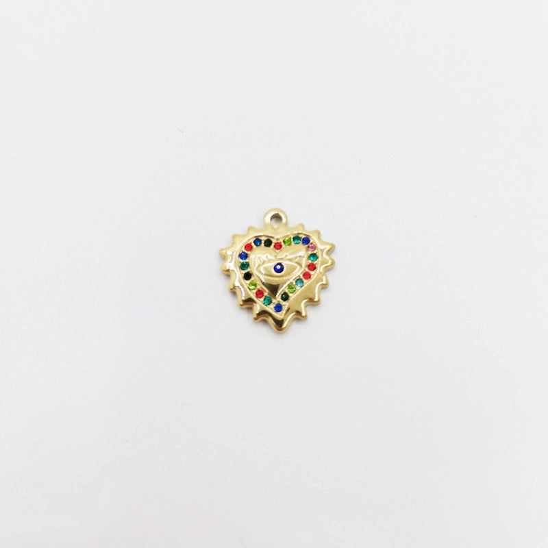 Fashion Round Water Droplets 304 Stainless Steel Natural Stone Zircon 14K Gold Plated Plating Inlay Stainless Steel Necklaces