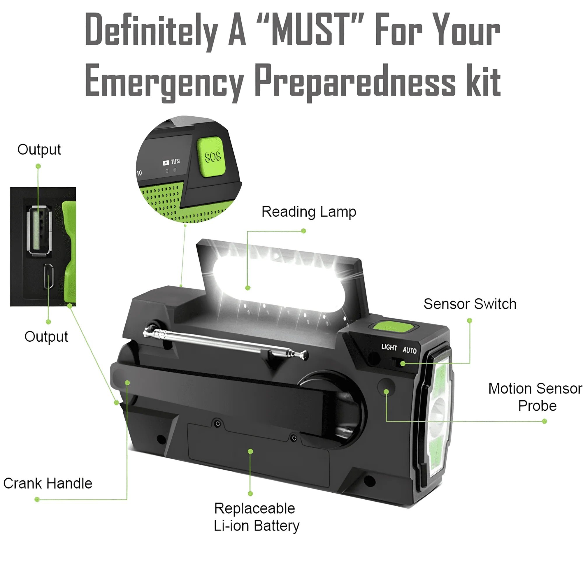 Revwer All-In-One Radio™ | Emergency Solar Powered Radio