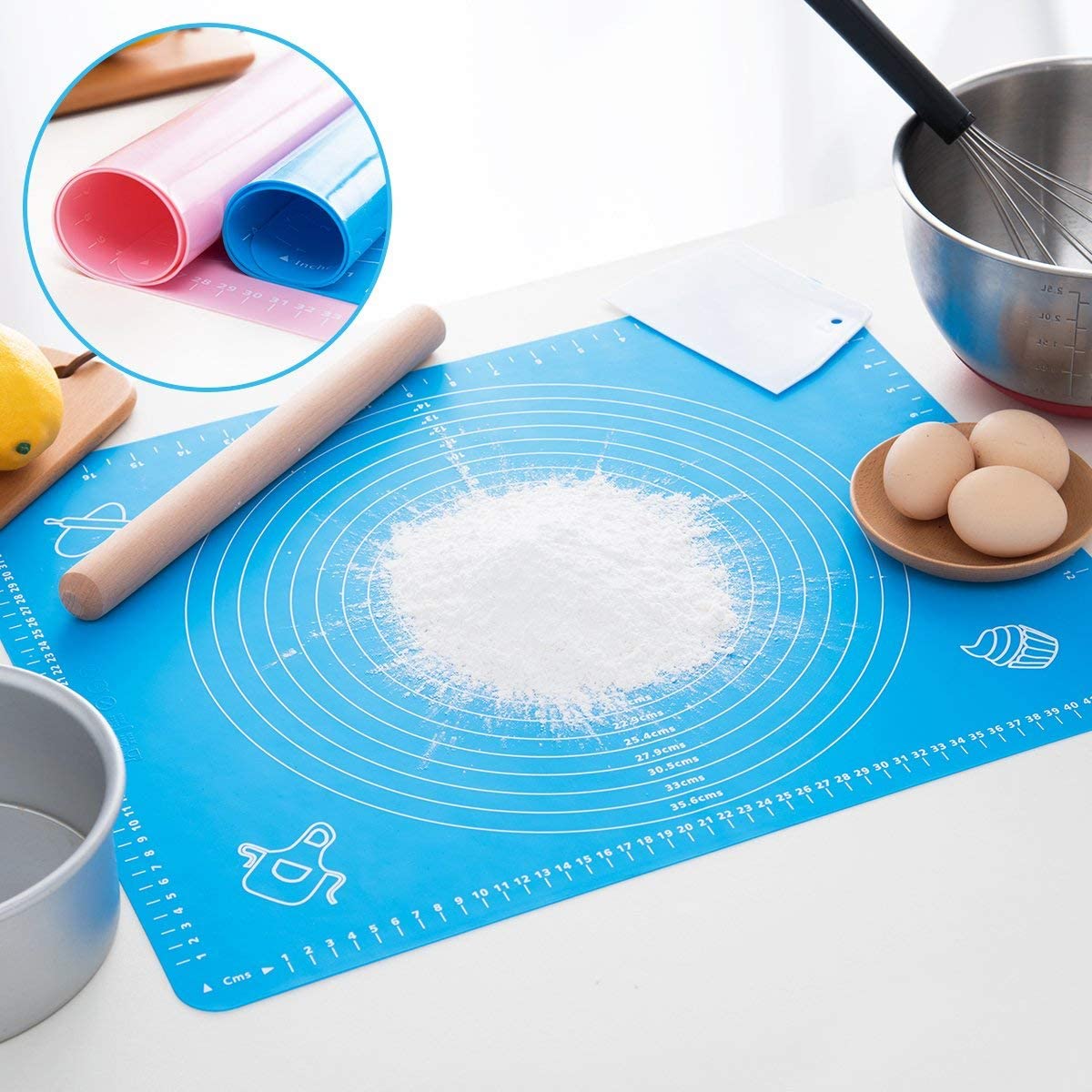 Silicone Pastry Cake Dough Mat for Rolling with Measurements