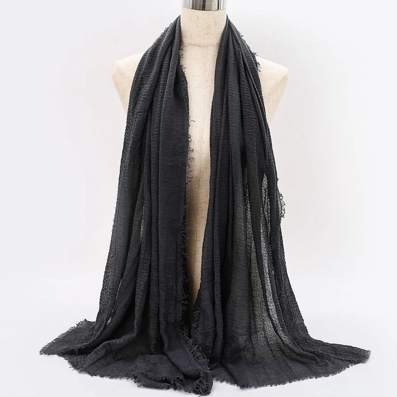 Women's Elegant Minimalist Solid Color Cotton Shawl