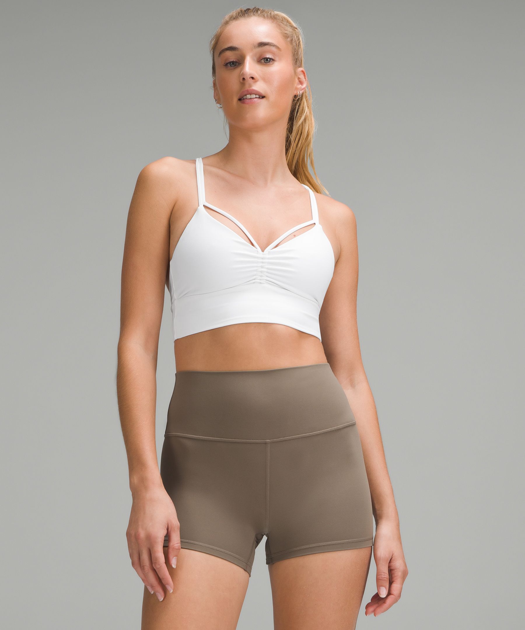 Nulu Strappy V-Neck Yoga Bra Light Support, A/B Cup