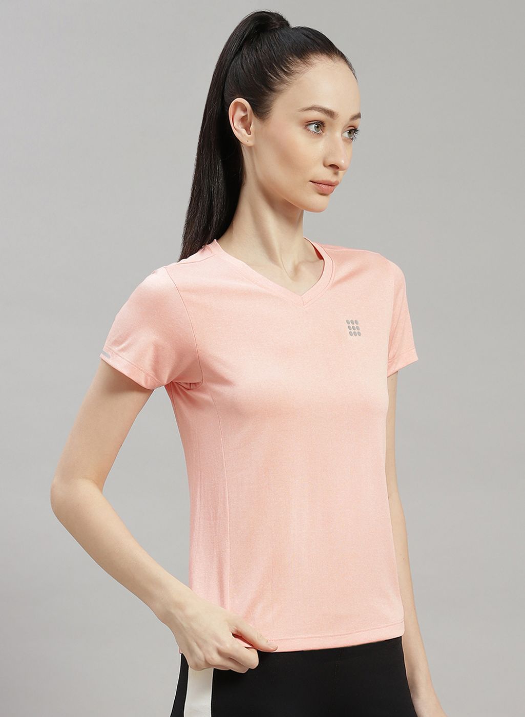 Women Peach Solid Top