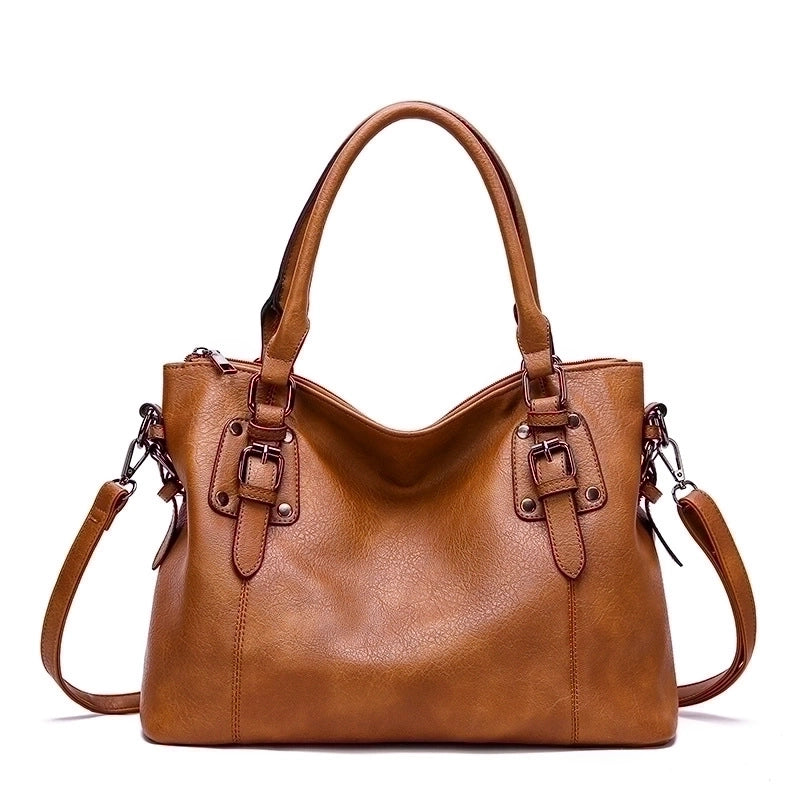 Women's Medium All Seasons Pu Leather Vintage Style Tote Bag