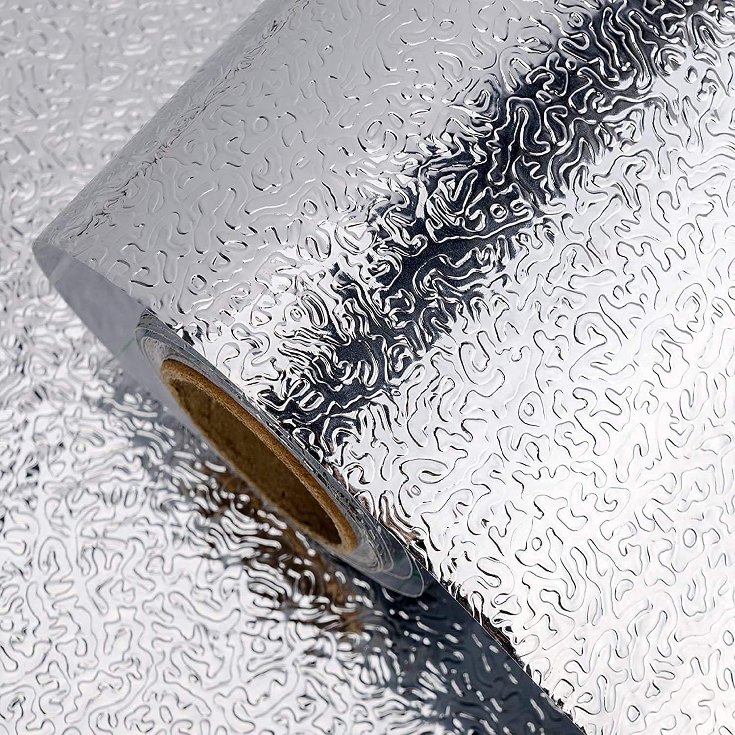 Kitchen Wallpaper - 5 Meter Roll .  Oil Proof Waterproof Aluminum Foil Wallpaper