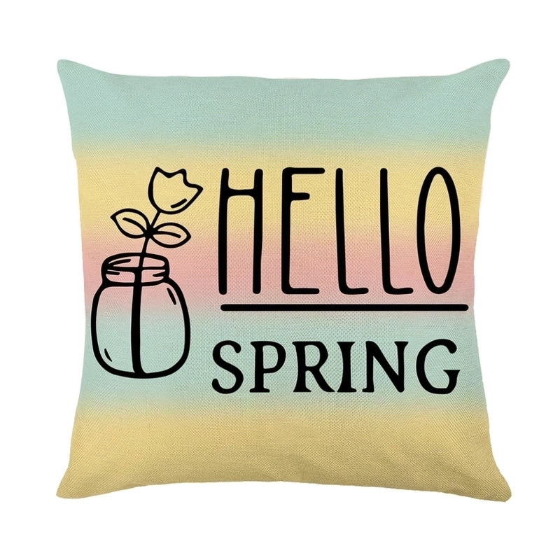 Vacation Minimalist Color Block Linen Pillow Cases