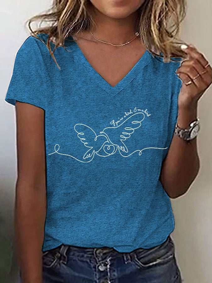 Women's If you're a bird.I'm a bird V-neck T-shirt