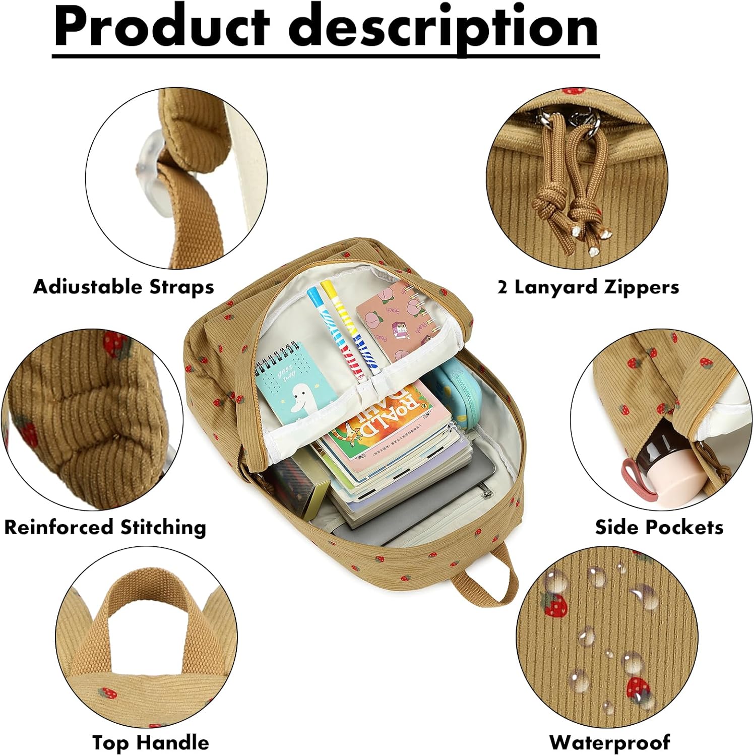 Bluboon School Backpack Teens Girls Boys Kids School Book Bags with Lunch Box Pencil Bag