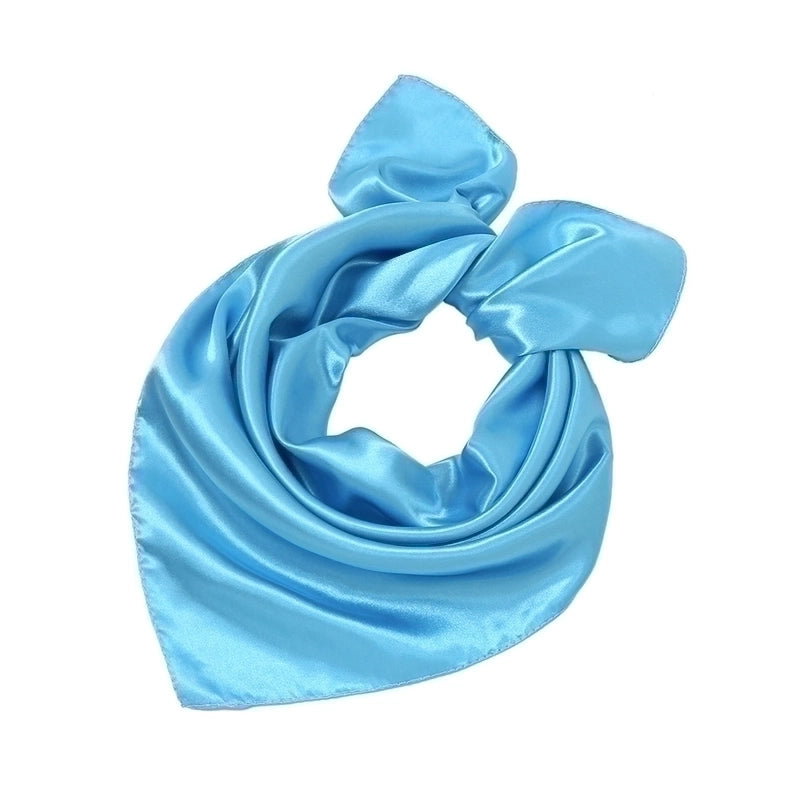Women's Fashion Solid Color Satin Sewing Silk Scarves