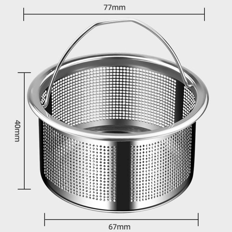 Kitchen Filter Drain Net Sink 304 Stainless Steel Filter Sink Garbage Artifact Sewer Drain Funnel