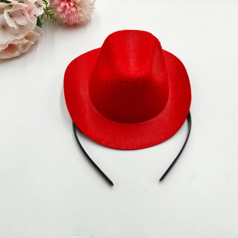 Cowboy Style Nonwoven Solid Color Pet Hat
