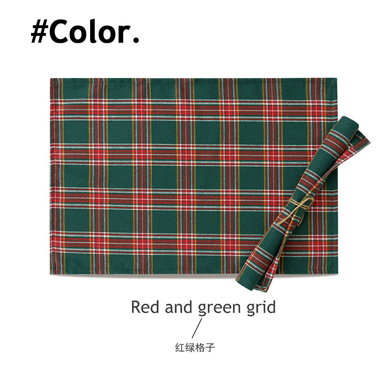 Christmas family home furnishings restaurant hotel Christmas table flag pad tablecloth party party tableware pads