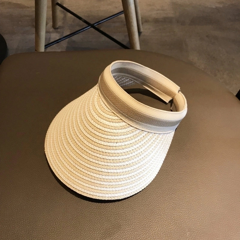 Women's Minimalist Color Block Flat Eaves Sun Hat