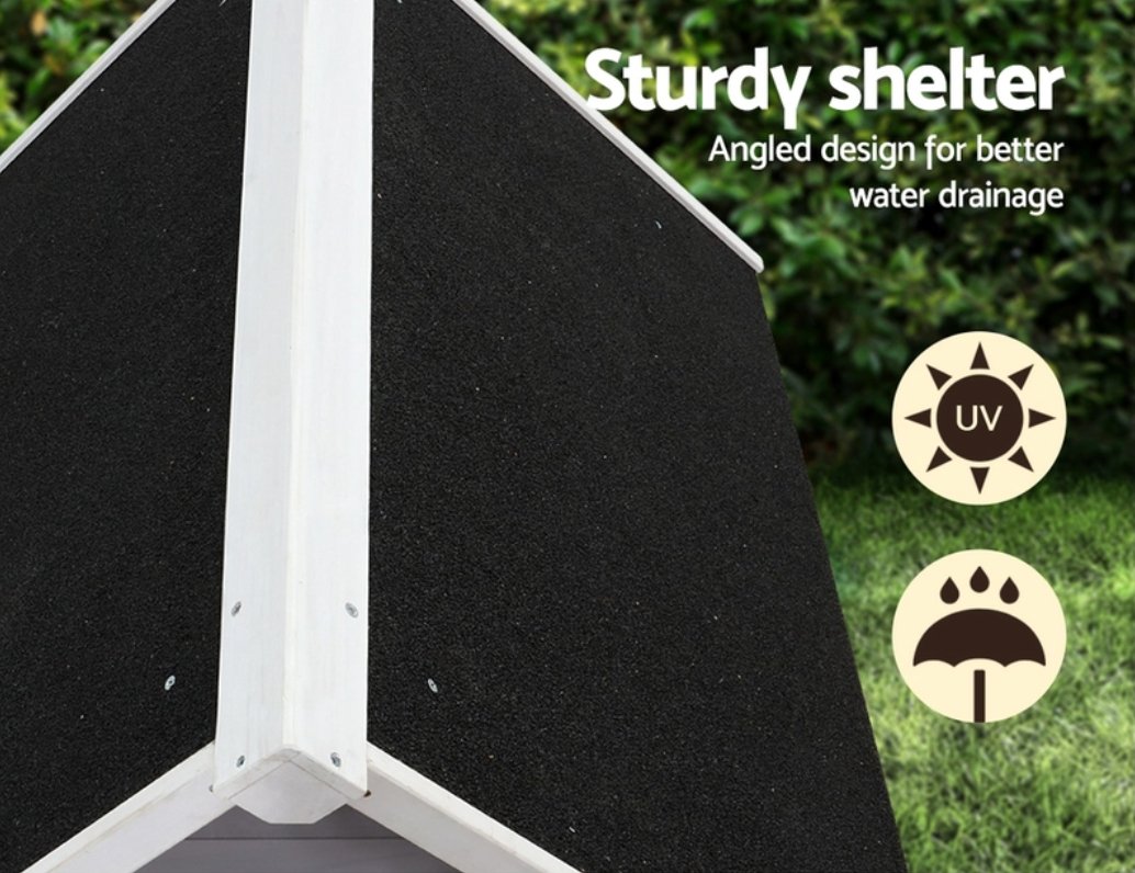 Weatherproof Outdoor Indoor Dog Kennel House (2 Sizes)