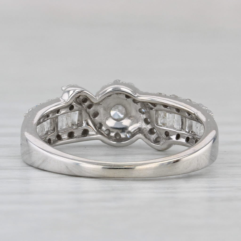 0.44ctw Diamond Engagement Ring 10k White Gold Size 6