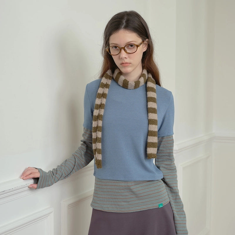 Women's Streetwear Stripe Spandex Polyester Acrylic Scarf