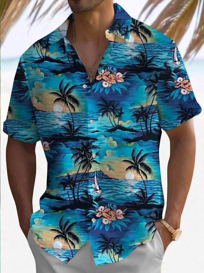 Hawaii Vacation Short Sleeve Pocket Shirt