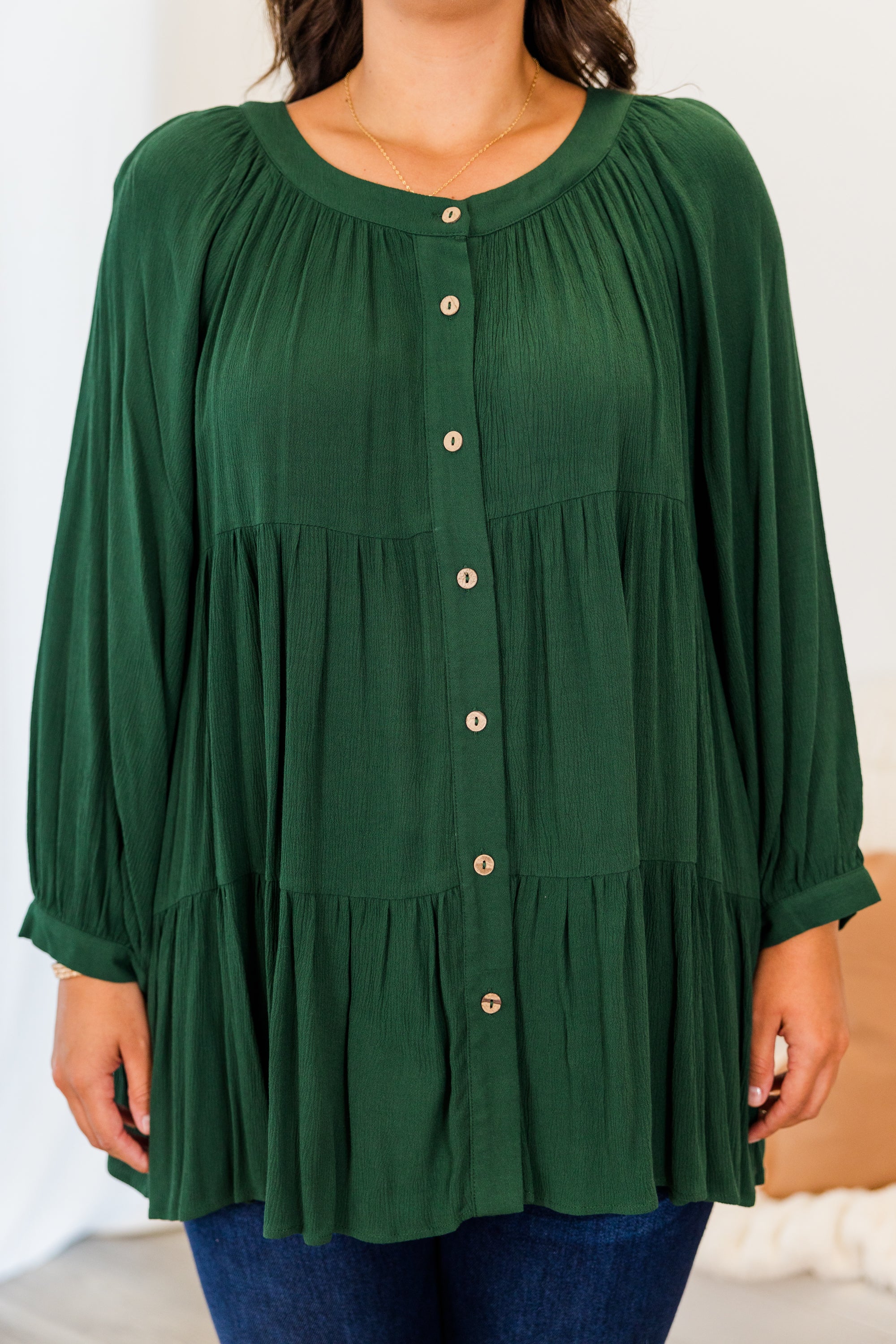 Evermore Top. Forest Green