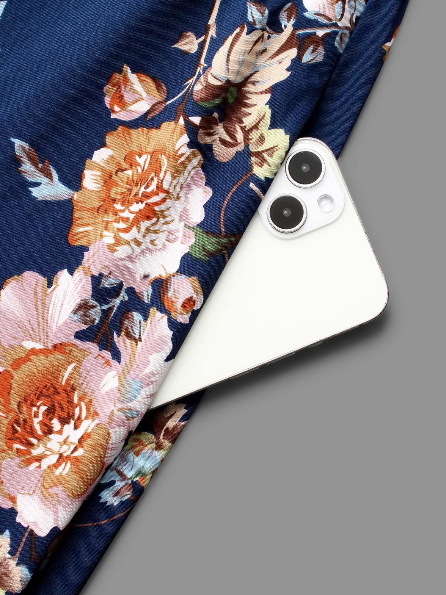 Floral Shirred V-Neck Maxi Dress