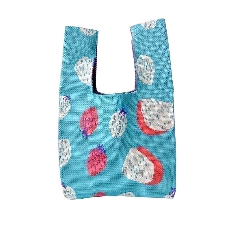 Women's Medium Polyester Strawberry Cute Open Handbag