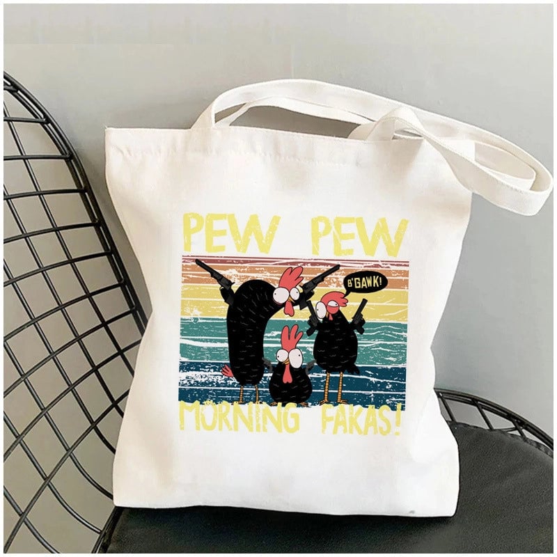 Pug Canvas Tote Bag Women's Large-capacity Dog Tote Bag